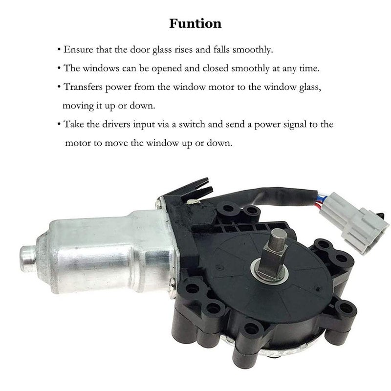Syconeer Power Window Lift Motor Front Left Driver Side for 2004-2014 Nissan Titan 2004 Nissan Pathfinder Armada 2005-2014 Nissan Armada 2004-2011 Infiniti QX56 Replace OE 80731-ZT01A 80731-9FJ0A - Image 2
